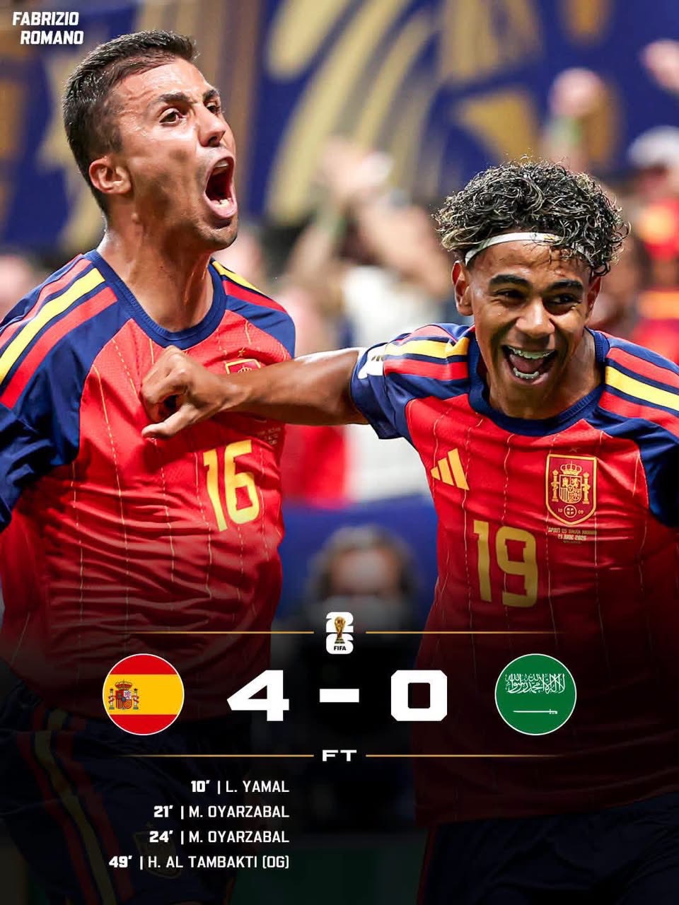 Lamine Yamal breaks Messi World Cup record as Spain demolish Saudi Arabia&nbsp;4-0